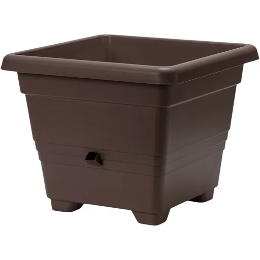 Samozavlažovací kvetináč BERGAMOT, čokoláda, Plastia, 50 x 50 cm