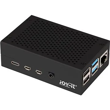 JOY-IT Case pre RASPBERRY Pi 4 – Alu čierne (RB-AlucaseP4+01B)