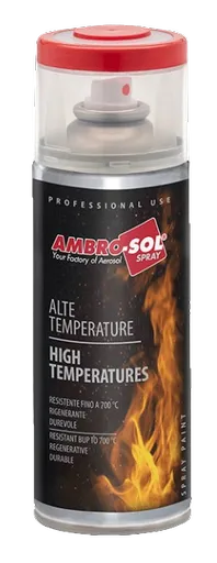 AMBRO-SOL - Žiaruvzdorná farba v spreji čierna matná, 0,4 L