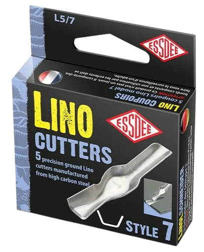 ESSDEE - Oceľové rydlá na lino 5 ks, veľkosť 7