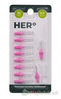 HERBADENT HERo ELECTRA Medzizubná kefka 0,7 mm 10 ks