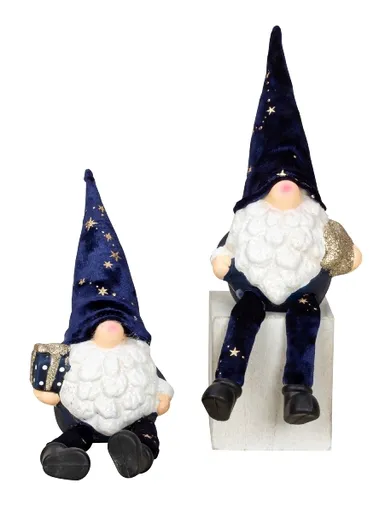 MAKRO - Santa škriatok modrý 25cm, rôzne druhy