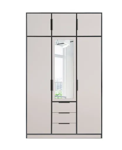 ArtStol Šatníková skriňa s nadstavcom LATI D3 | čierna/kašmír