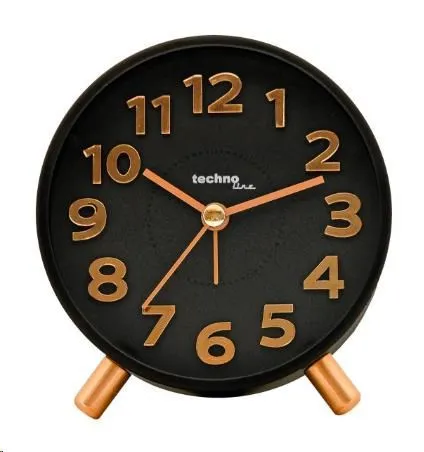 TechnoLine Modell F analógový budík, čierny
