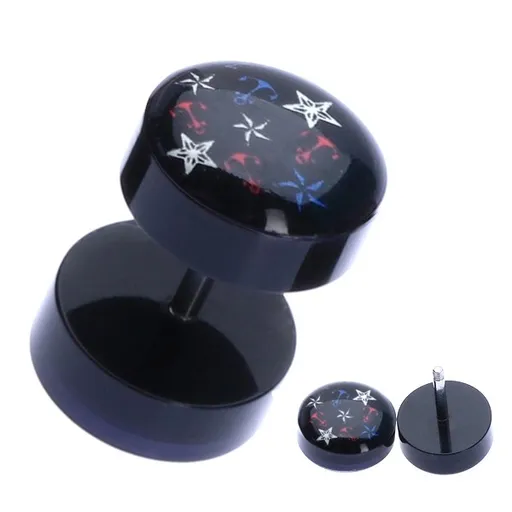 Nepravý plug z akrylu s farebnými kotvami a hviezdicami