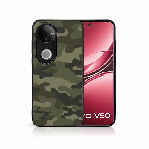 MY ART Ochranný kryt pre Vivo V50 5G GREEN CAMO (235)