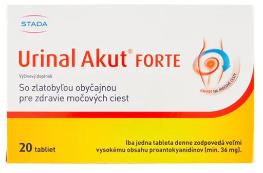 Walmark Urinal akut Forte so zlatobylobou 20 tabliet