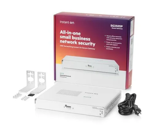 HPE Networking Instant On Secure Gateway 5-port SmartRate 2.5G PoE+ 64W SG2505P