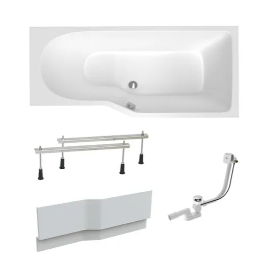 Asymetrická vaňa Laguna Beáta Plus 160x80 cm akrylát pravá SIKOBE1600PAPNP