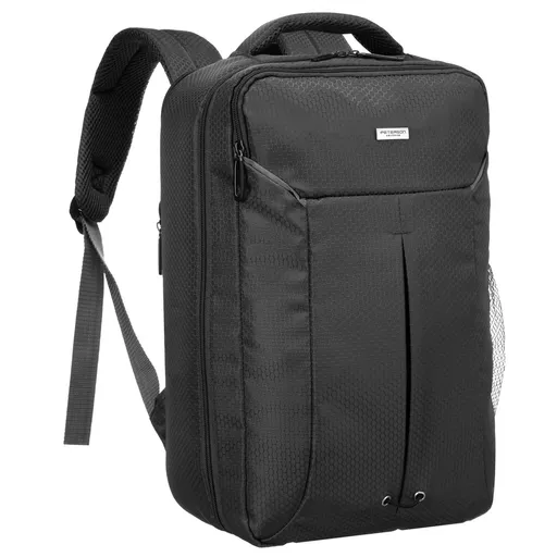 Cestovný batoh v šedej farbe z polyesteru – príručná batožina s možnosťou rozšírenia