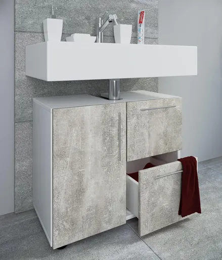 VCM Skříňka pod umyvadlo Flandu, betonová imitace