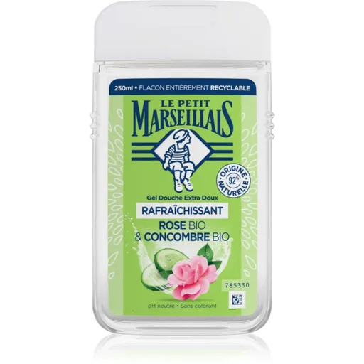 Le Petit Marseillais Rose BIO & Cucumber BIO jemný sprchový gel 250 ml
