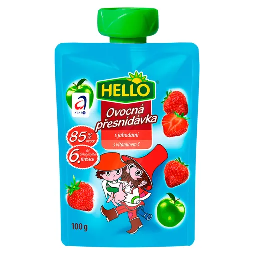 HELLO Kapsička s jahodami 100 g x 12 kusov, poškodený obal