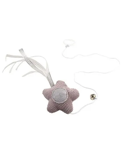 Hračka DUVO + hviezda jemná s pružným zvončekom šedá  17,5x6,5x3cm