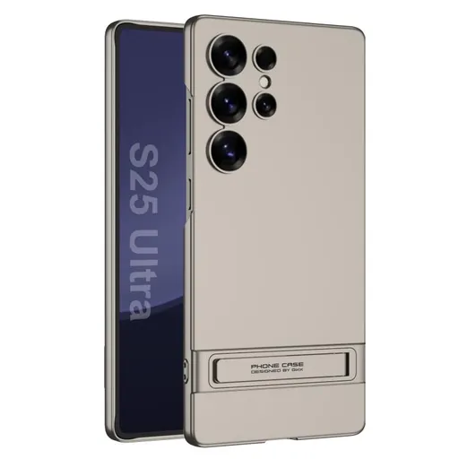 GKK TRIUMPH Ultratenký kryt so stojanom pre Samsung Galaxy S25 Ultra 5G TITANIUM GREY