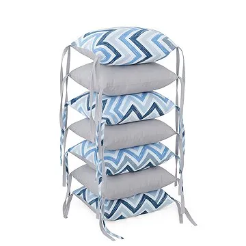 BabyTýpka vankúšikový mantinel – Cikcak Blue Grey (8594201221910)