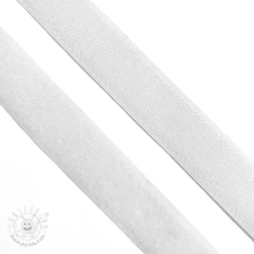 Suchý zips biela 25 mm