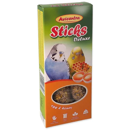 Avicentra Sticks Deluxe tyčinky pro andulky vajce a med 110 g