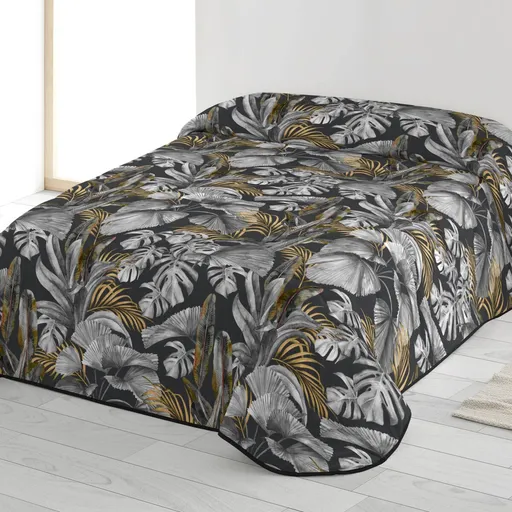 Prikrývka z mikrovlákna s potlačou palmových listov, 200g/m2