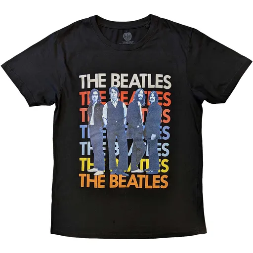The Beatles tričko Iconic Multicolour Čierna S
