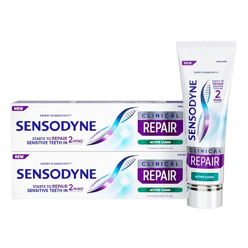 SENSODYNE Clinical Repair Active Clean zubná pasta 2 x 75 ml