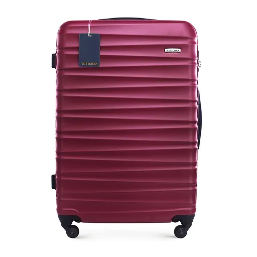 Veľký kufor ABS a identifikátor s logom WITTCHEN, bordový 56-3A-313-31Z6