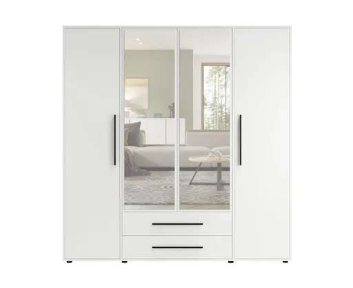 ArtGiB Šatníková skriňa MAXIONE SZ4D2SZ | biela