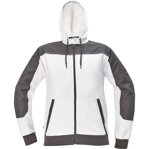 Cerva Pánska mikina na zips CREMORNE - Biela | S