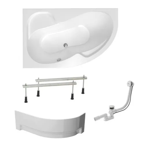 Asymetrická vaňa Laguna Fortuna Plus 160x100 cm akrylát ľavá SIKOFO1600LANP