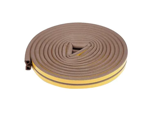 Samolepiace tesnenie okien a dverí VOREL TO-76762 9x7,4mm TYP D hnedé 6m