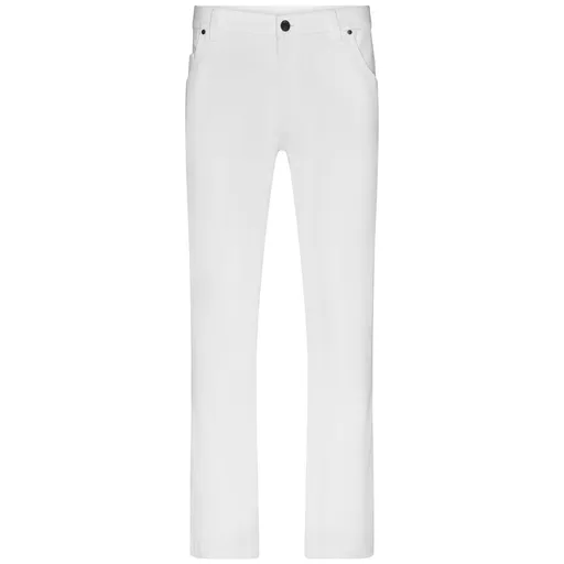 James & Nicholson (Daiber) Pánske biele strečové nohavice JN3002 - Biela | 46