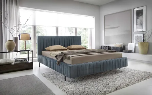 ArtElta Manželská posteľ PLISSA s výklopným roštom | 140 x 200 cm Farebné prevedenie PLISSA: Velvetmat 100