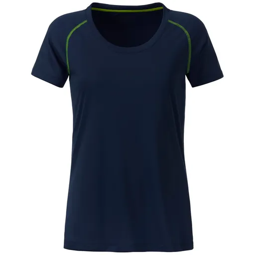 James & Nicholson (Daiber) Dámske funkčné tričko JN495 - Tmavomodro-žiarivo žltá | XS