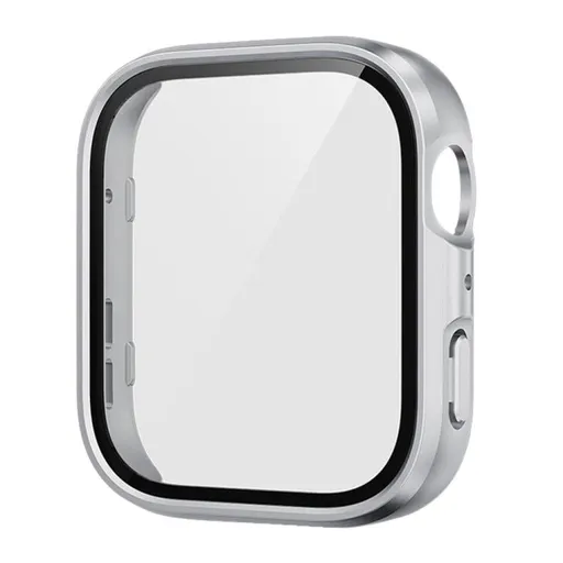 PC FULL COVER Plastový kryt so sklom pre Huawei Watch Fit 4 strieborný