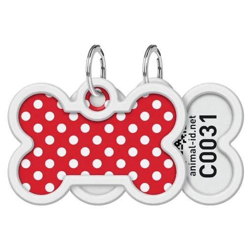 WAUDOG Identifikačná známka QR kosť Bodky 1 kus