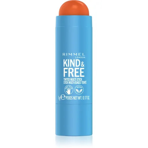Rimmel Kind & Free multifunkčné líčidlo na oči, pery a tvár odtieň 004 Tangerine Dream 5 g