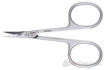 Nippes Solingen Nožničky na kožu zahnuté špicaté, nerez