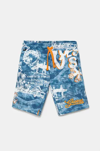 Detské bavlnené šortky Guess