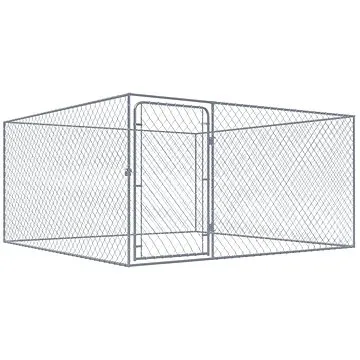 Shumee Psí koterec vonkajší pozinkovaná oceľ 2 × 2 × 1 m (8719883682976)