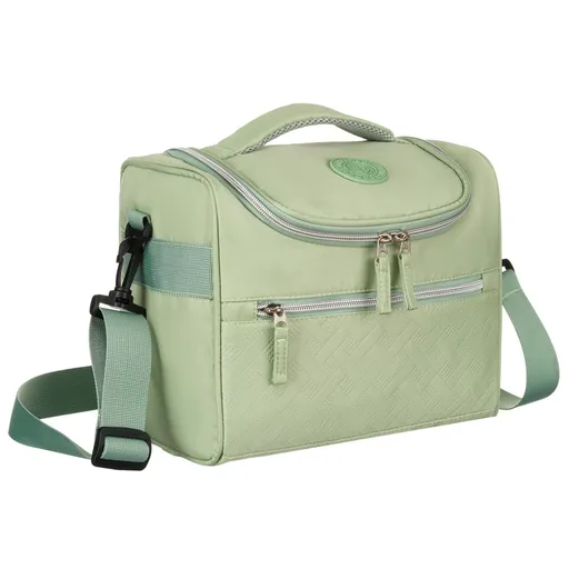 Zelená cestovná kozmetická taška so závesným háčikom - Peterson