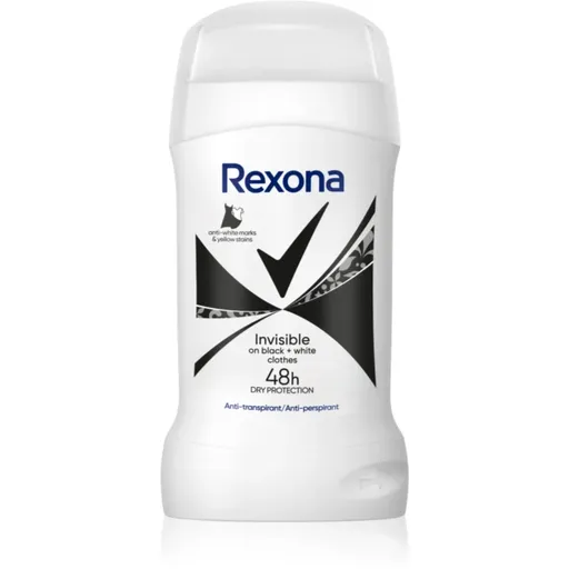 Rexona Invisible Black and White tuhý dezodorant proti bielym a žltým škvrnám 50 ml