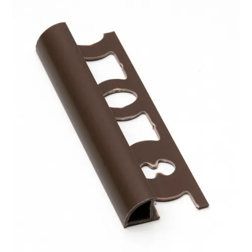 Lišta ukončovací "oblá" Profil-EU tmavo hnedá, PVC, dĺžka 250 cm, výška hrany 10 mm, L10250H