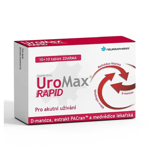 NEURAXPHARM Uromax rapid 10 +10 tabliet ZADARMO
