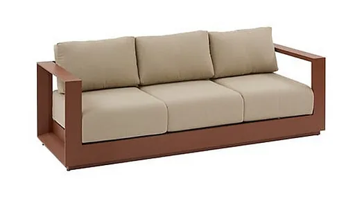 Hliníková 3-miestna lavica MADRID (mahagón)