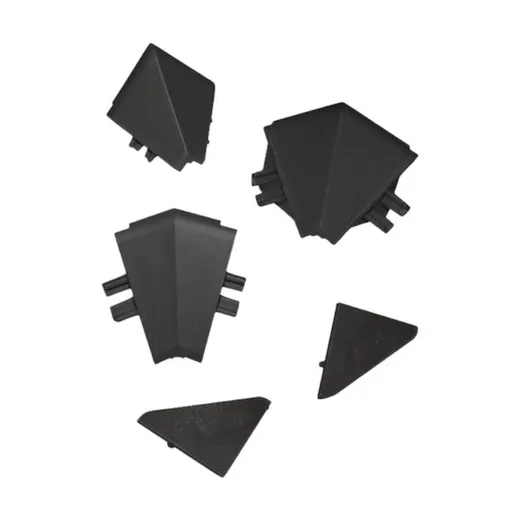 Koncovky tesniace lišty Naturel Easy čierna, KL20C