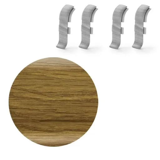 Spojka k soklu Naturel dub Country , PVC dĺžka 0,5 cm, výška hrany 56 mm, NATNGTF50