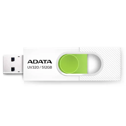 ADATA Flash Disk 512GB UV320, USB 3.2, bielo-zelená