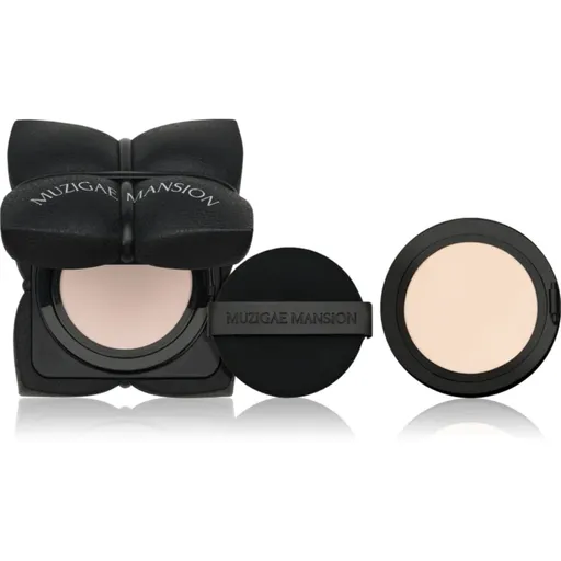 MUZIGAE MANSION Sleek Matt Cushion dlhotrvajúci make-up v hubke SPF 50+ + náhradná náplň odtieň N19 2x15 g