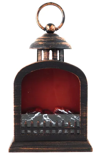 MAKRO - Dekorácia - krb svietiaci 14,5x11,5cm