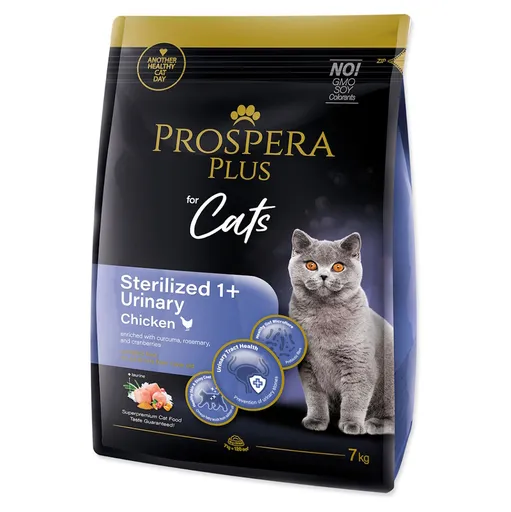 PROSPERA PLUS Sterilized 1+ Chicken Urinary Krmivo pre mačky 1 kus, Hmotnosť balenia (g): 7 kg